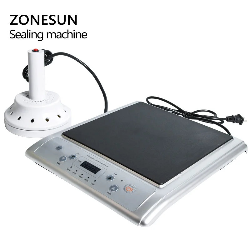 ZONESUN 220 В электромагнитный индукционный упаковщик машина для запечатывания