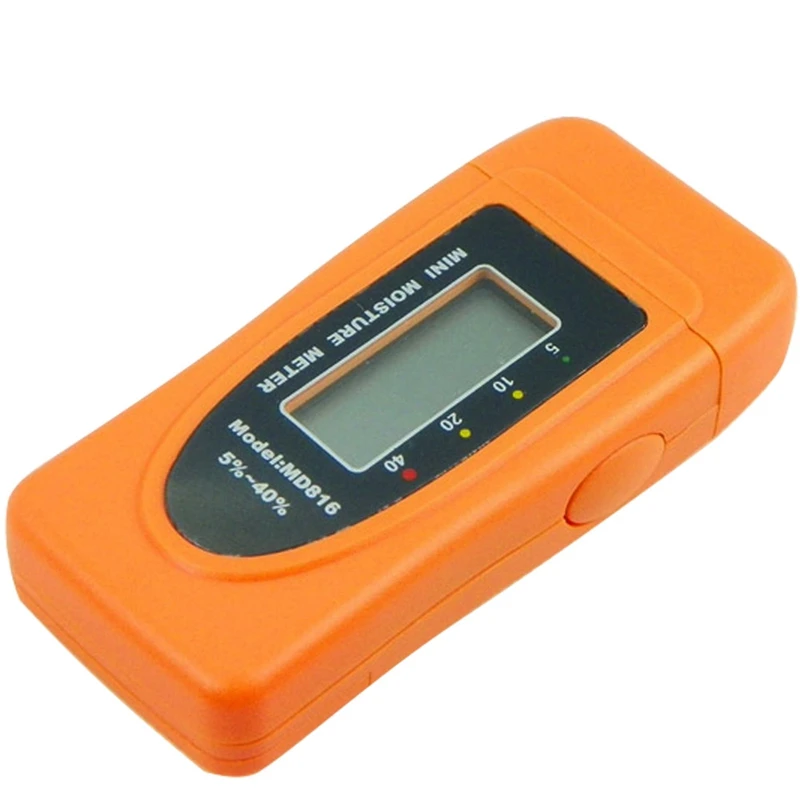 Цифровой измеритель влажности MD816 Мини ЖК-дисплей 2 контакта детектор древесины