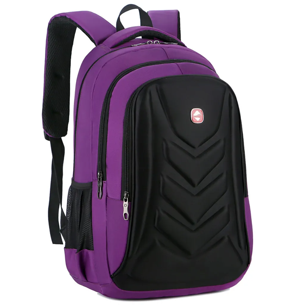 Фиолетовый Fashion man laptop backpack Men's New Business Backpack Computer Bag Travel Backpack Clamshell Multifunctional#EX - Цвет: Фиолетовый