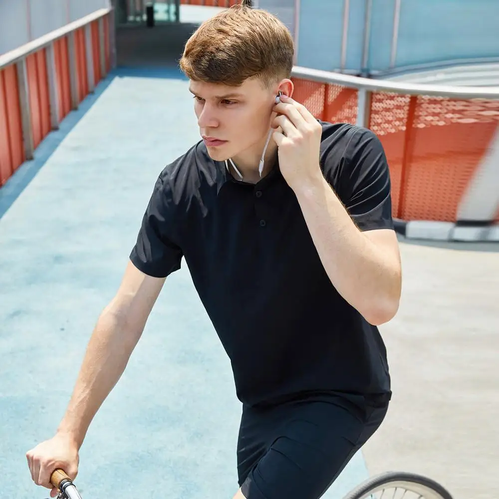 Xiaomi mijia Повседневная влагопоглощающая быстросохнущая рубашка Поло мужская рубашка Футболка тонкая модная с коротким рукавом умный дом