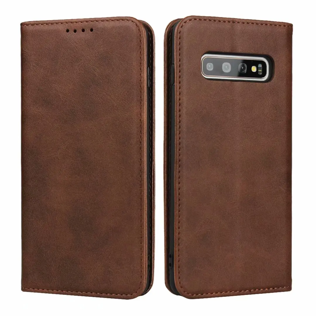 leather case for samsung galaxy s10 s10e s10 plus 5g flip case card holder holster magnetic attraction cover wallet case free global shipping