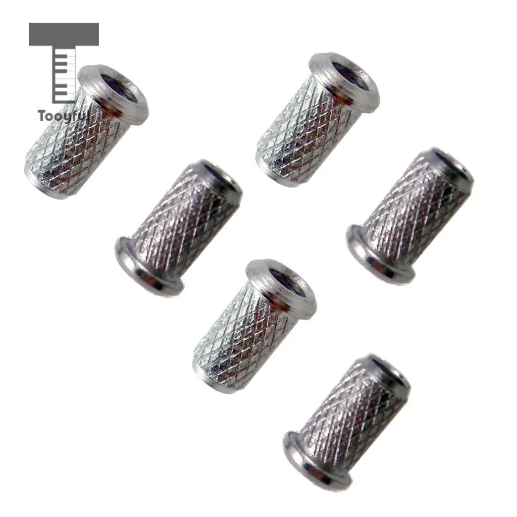 Silver Tooyful 6 шт./компл. гитарные струны через тело наконечники набор втулок для электрогитары Запчасти Аксессуары - Цвет: Silver