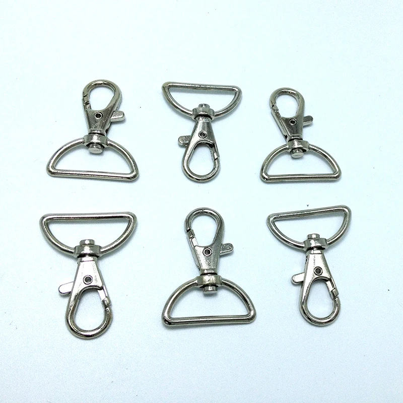 

50 Silver Metal Swivel Lobster Clasps... Clips