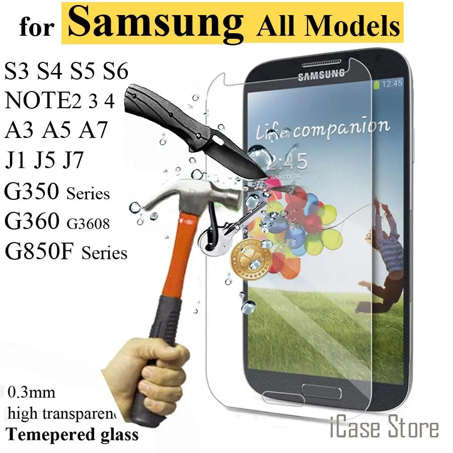 С уровнем твердости 9 H 2.5D закаленное Стекло Экран Защитная пленка для samsung Galaxy S3 S4