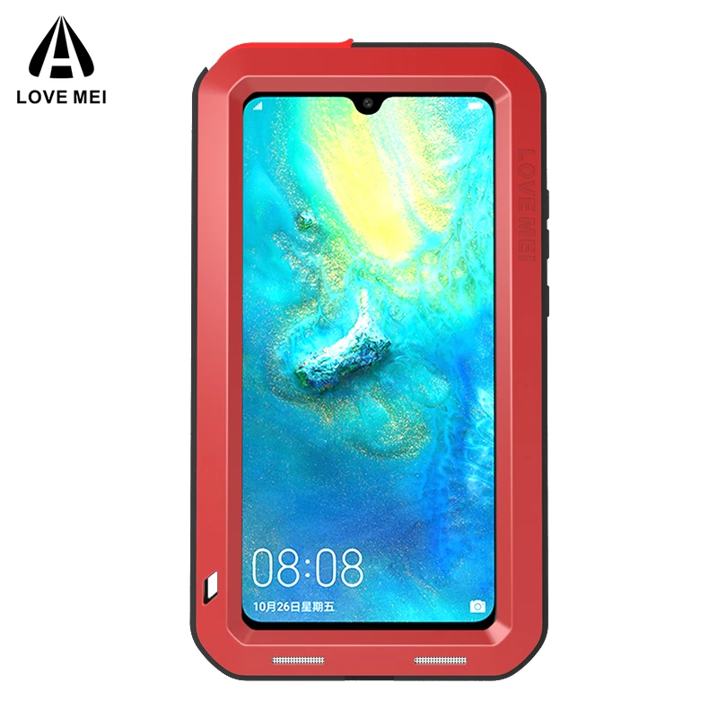 Для huawei mate 20 Оригинал Lovemei алюминиевый металл + стекло Gorilla glass ударопрочный
