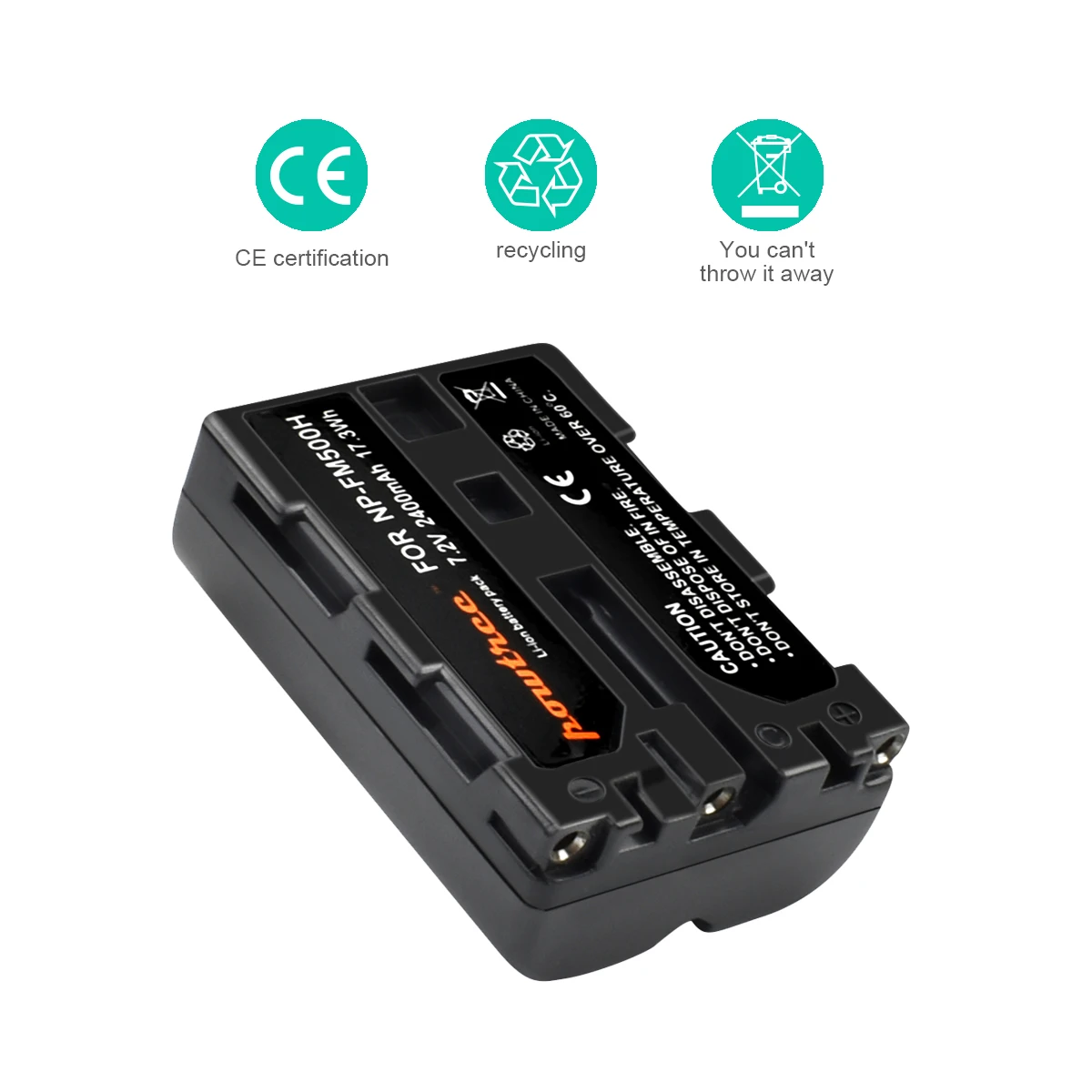 Powtree 2400 мА/ч, NP-FM500H NP FM500H Камера Батарея Замена для sony A57 A58 A65 A77 A99 A550 A560 A580 Батарея NP-FM500H