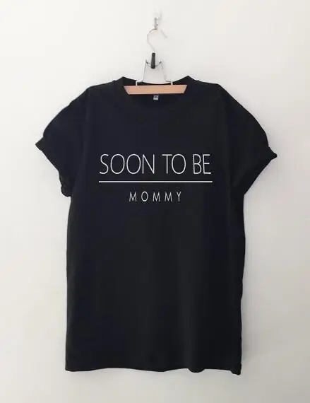 Женская футболка с надписью Soon To Be Mommy|t shirts ladies|cotton tshirtfashion tumblr |