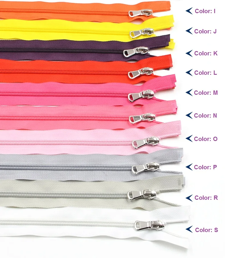 5 шт/лот многоцветный 5#70 см нейлон молния для одежды DIY Швейное Ремесло ассорти