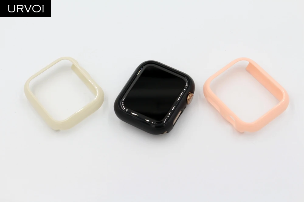 URVOI бампер для apple watch series 4 PC чехол для iWatch протектор пластиковая рамка Ультратонкий Тонкий чехол ремешок 40 44 мм