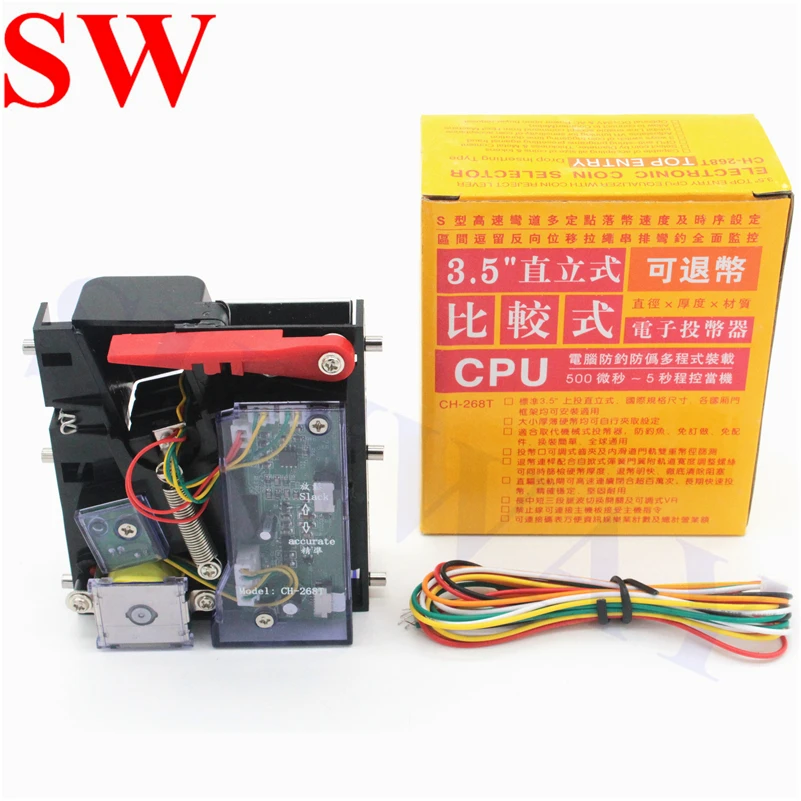 

CH-268T Top Entry Single Coin Coin Selector Vertical coin Acceptor for Vending Arcade Machine Token Selector Coin Mech