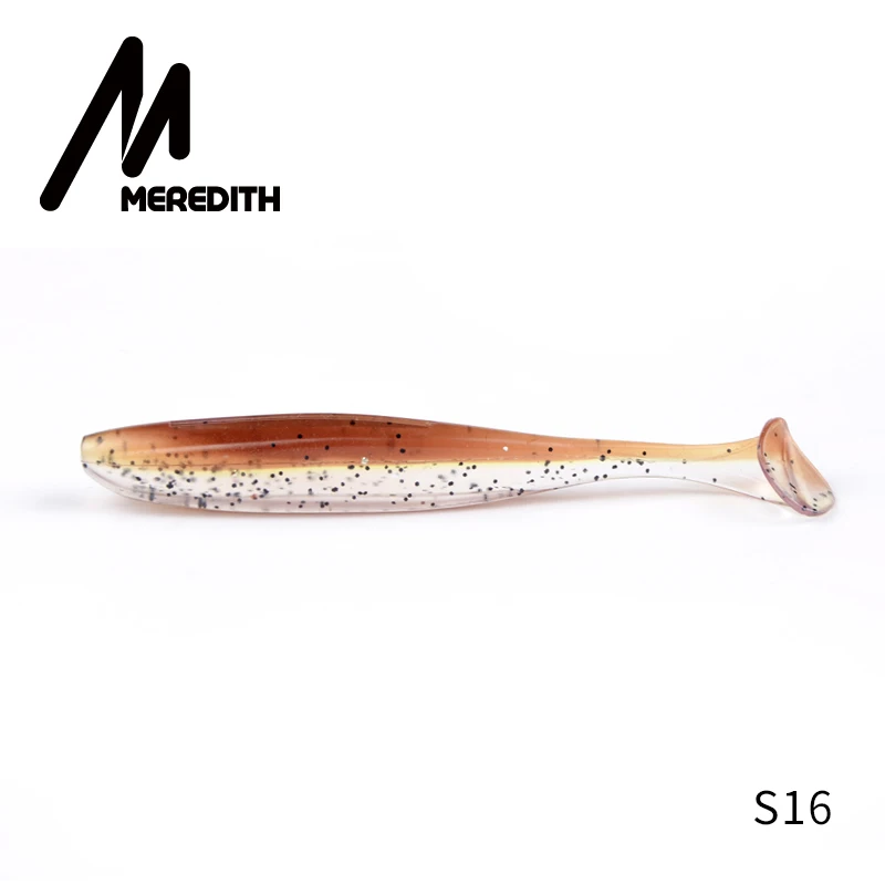 S16 Meredith, 13 см, 11,5 г, 4 шт., рыболовные приманки, наживки, легко Скручивающиеся плавающие приманки, мягкая силиконовая приманка, двойной цвет, искусственный карп, Мягкая приманка - Цвет: S16