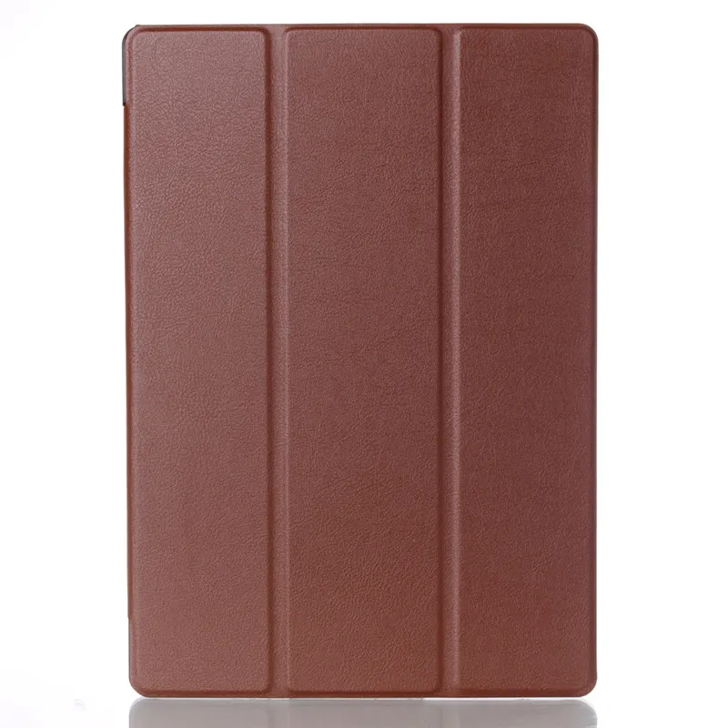 Тонкий чехол-подставка кожаный чехол для lenovo Tab 2 Tab2 A10-70 A10-70F A10-30 X30F Tab 3 10 Бизнес TB3-X70F TAB-X103F - Цвет: Brown