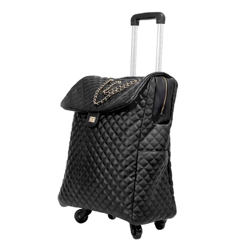 Carrylove 1" 20" дюймов Дамская кожаная сумка на колесиках, чемодан, багажная сумка для женщин