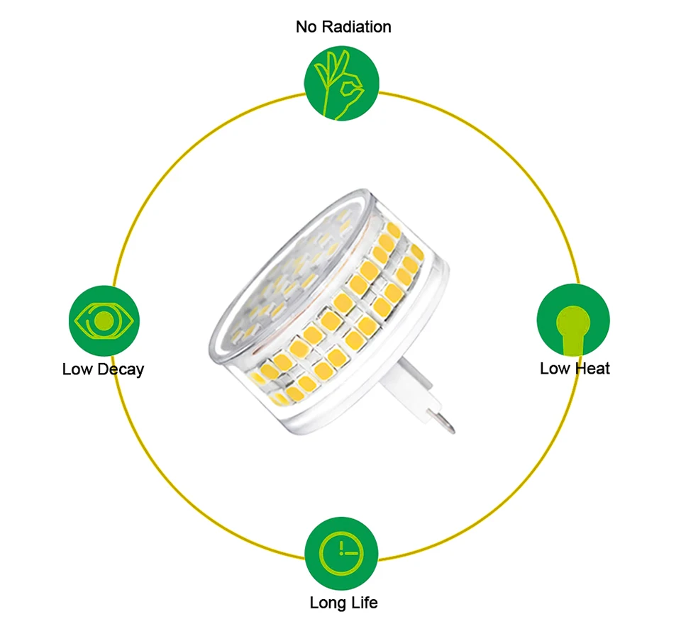 YWXLight 6 шт G9 светодиодный светильник 9 W AC 220 V светодиодный лампы 88 светодиодный 2835SMD Светодиодный прожектор люстра заменить 90 W галогенная лампа