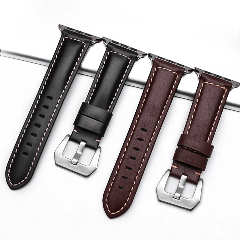 Аксессуары винтажный кожаный ремешок для apple watch 44 40 42 38 iwatch 1/2/3 серия vogue на
