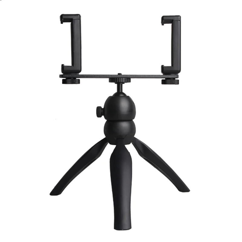 TOP Tripod digital mobile phone dual holder appearance photography bracket lazy | Электроника