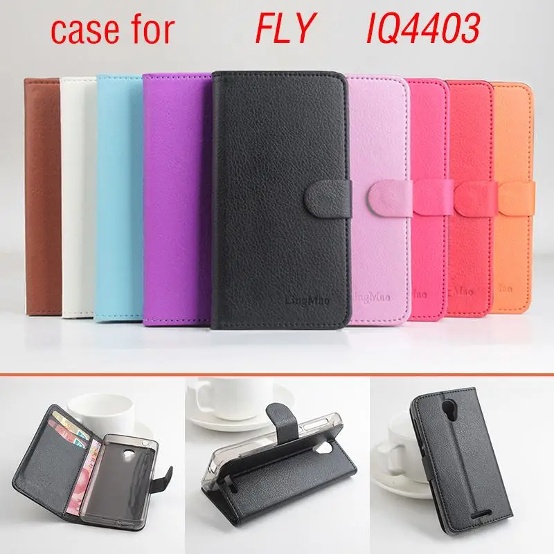 Роскошный флип-чехол из искусственной кожи для FLY IQ4403 чехол телефона Мобильный