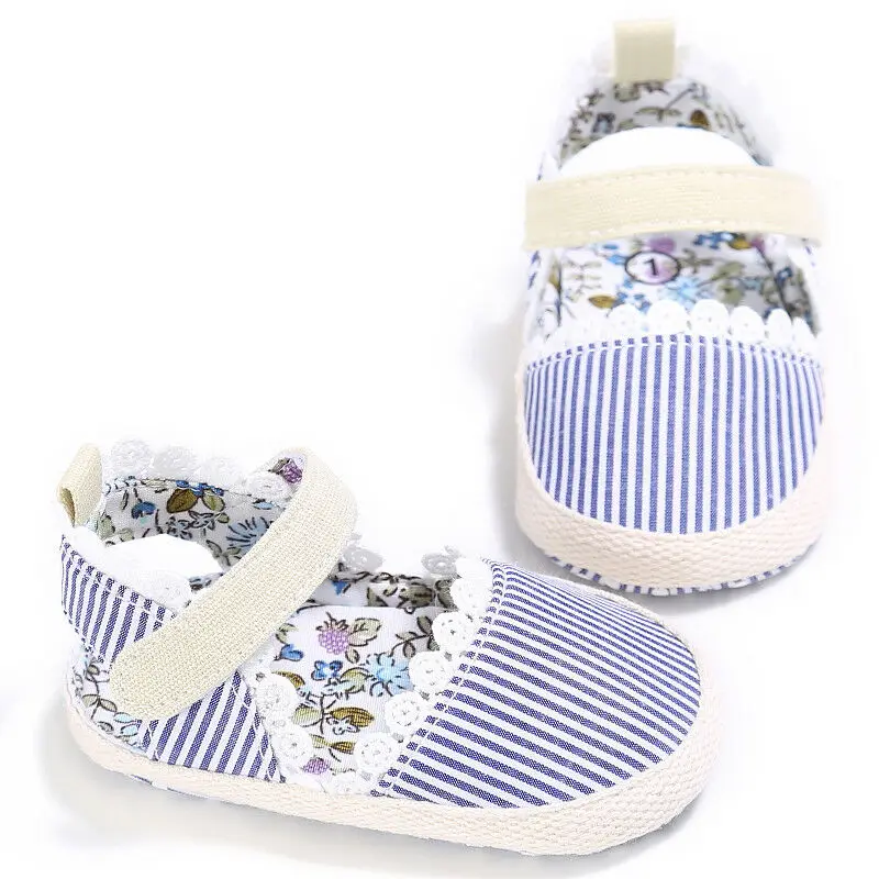 

Fashion Newborn Infant Lovely Baby Girl Shoes Soft Sole Shoes Printed Flower Prewalker Anti Slip Baby Shoes