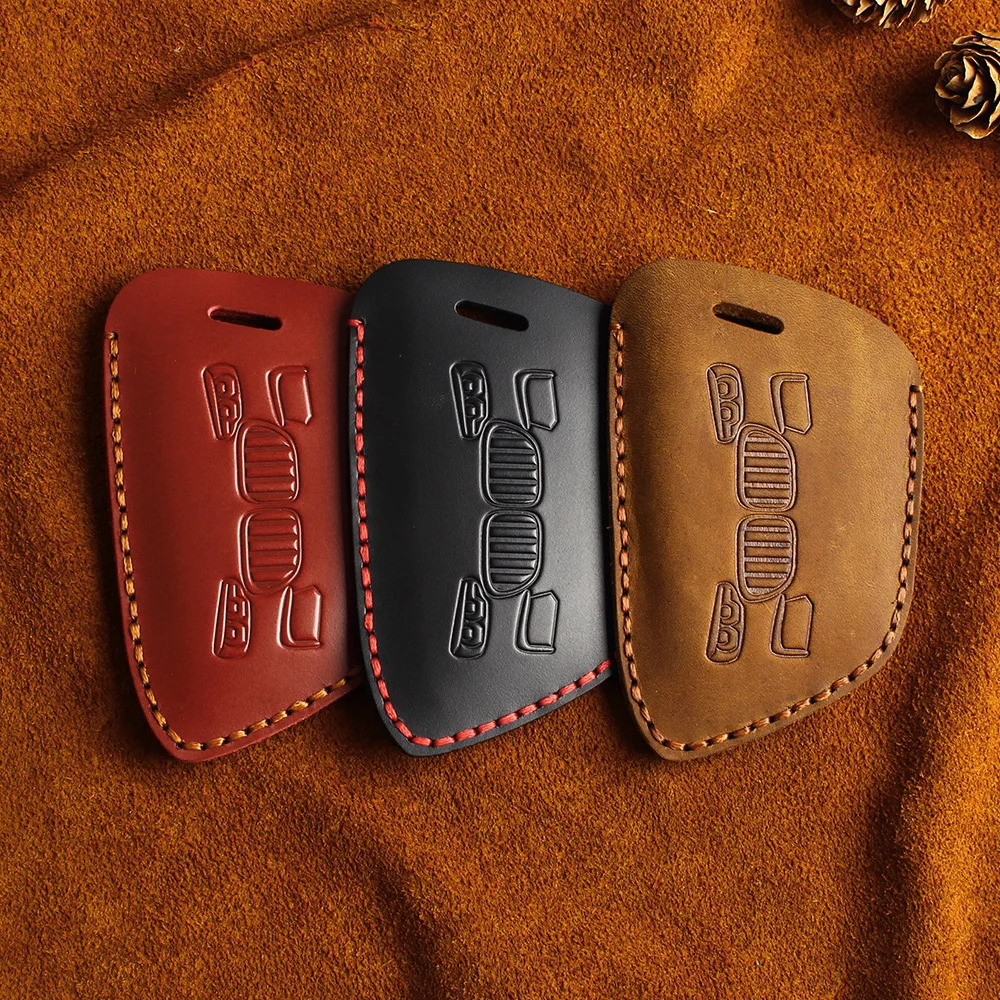 KEYYOU дистанционный ключ для автомобиля чехол из натуральной кожи 4 кнопки BMW X1 X3 X4 X5