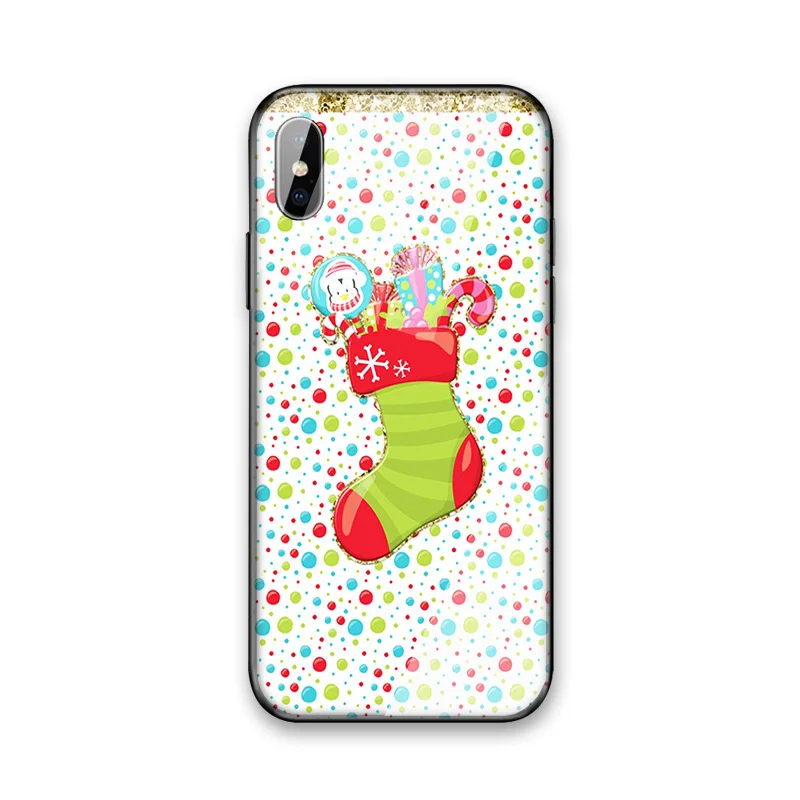 Роскошный стеклянный чехол для Apple iphone 6 7 8 10 Plus X XS XR MAX 7plus 8plus 6G 6S XSMAX рождественский