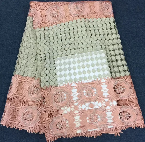 Горячая Распродажа 5 ярдов новейшие Африканские кружева с камнем 2018 Африканский