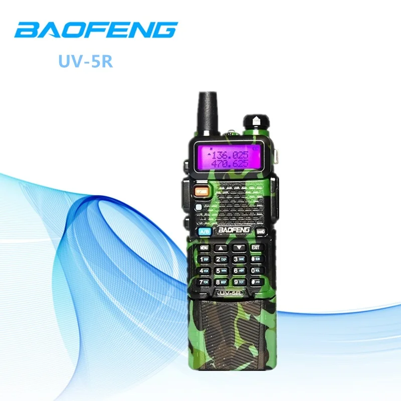 Baofeng камуфляж UV-5R трансивер 3800 мАч батарея Встроенный VOX Walkie Talkie с наушниками