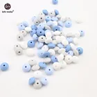 100 шт., силиконовые бусины-прорезыватели для зубов