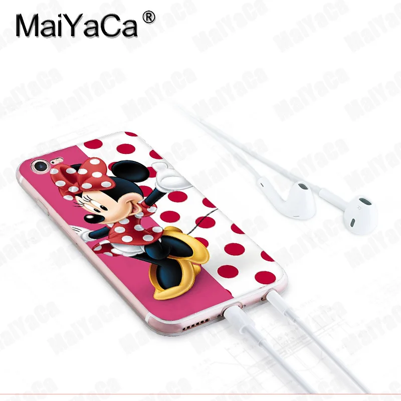 MaiYaCa для iphone 7 6 X чехол с рисунком Микки и Минни Маус Прозрачный чехол для телефона для iphone 8 7 6 6S Plus X 5 5S XS XR XSMAX