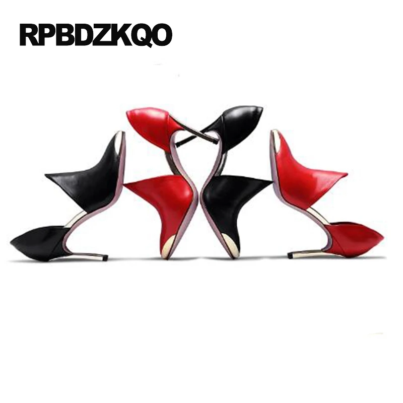 шик Указательный палец стилет черный Размер 4 34 высокие каблуки женщина вечер 33