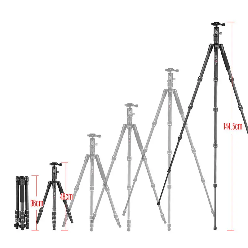 Kingjoy G22C+G00 Portable Travel Camera Tripod Monopod With 360 Degree Ball Head 5-Section For Canon Sony Nikon Dslr Ildc Came |