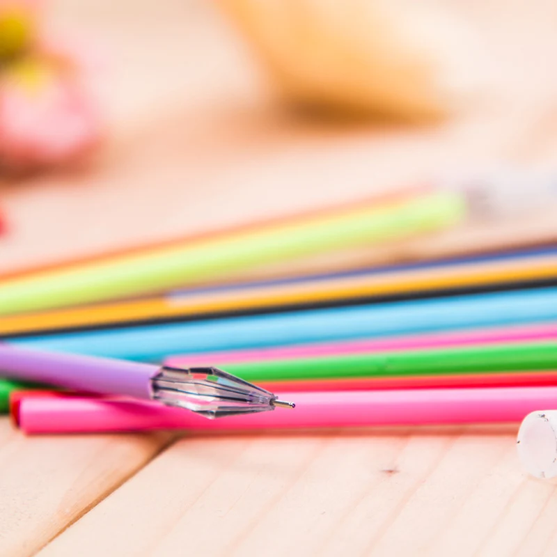 12 цветов Заправка для гелевой ручки картридж Алмазный сердечник цветной Белый