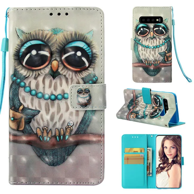 Pattern 11 Чехол для телефона для samsung Galaxy S10E S10, чехол-книжка из искусственной кожи на магните, чехол-кошелек для samsung Galaxy S10 Plus S 10, чехол-крышка - Цвет: Pattern 11