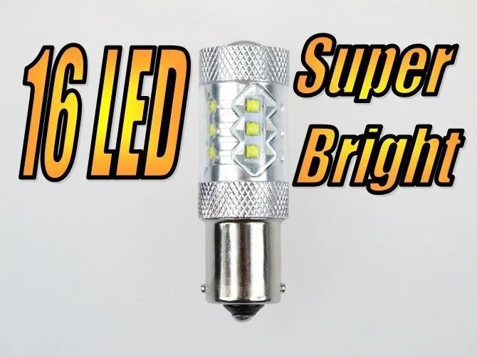 В продаже! 4 ампулы 16 Светодиодный КРИ чипы светодиодный c80W BA15S P21W R10W Бланш CANBUS ODB