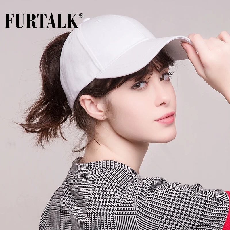 FURTALK Кепка Женская Бейсболка Конский Хвост Шапка Женские Летние Кепки HTPU007