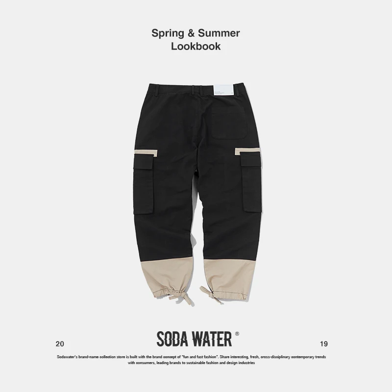 Штаны шаровары SODA WATER модные уличные штаны в стиле панк хип хоп повседневные