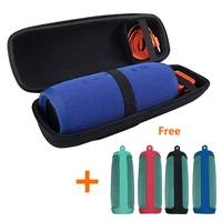 2 in 1 hard eva carry zipper storage box bag soft silicone cover case for jbl charge3 bluetooth speaker for jbl charge 3 cases