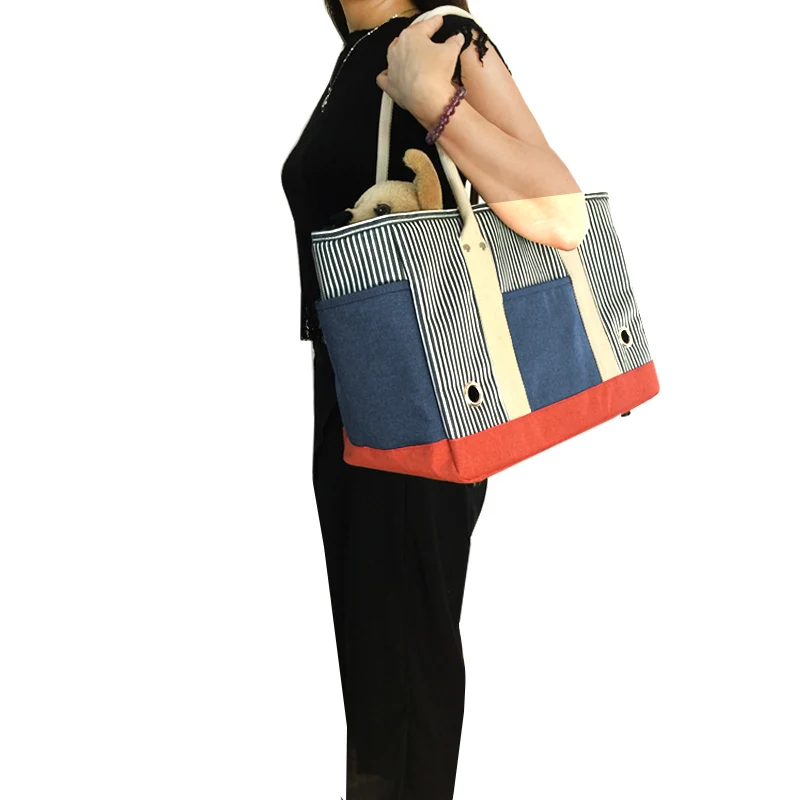 Сумка переноска в полоску для собак и кошек бесплатная доставка через CPAM|bag mate|bag