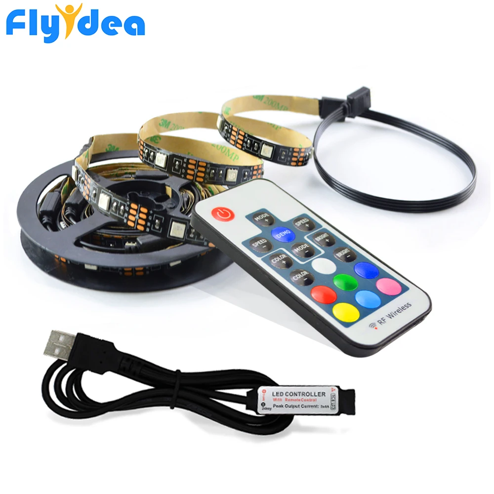 Гибкий светодиодный светильник RGB 5 в пост. Тока 0 м 2 USB волшебный лента HDTV экран