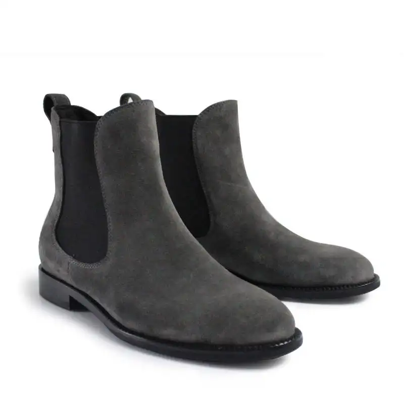Зимние ботинки Ограниченная серия; Новинка; Botas Mujer Vikeduo; коллекция года; сезон весна; Модная стильная женская обувь; Ботинки Челси; натуральная классическая женская повседневная обувь - Цвет: Grey