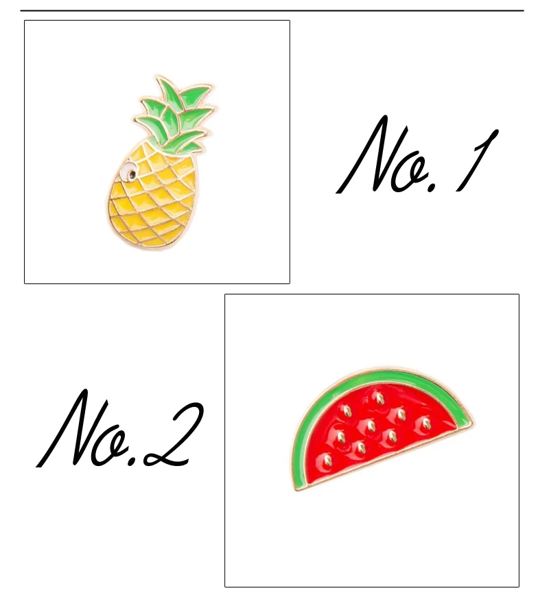 5 стилей новый мультфильм серии Diy брошь булавки джинсовая куртка Радуга арбуз