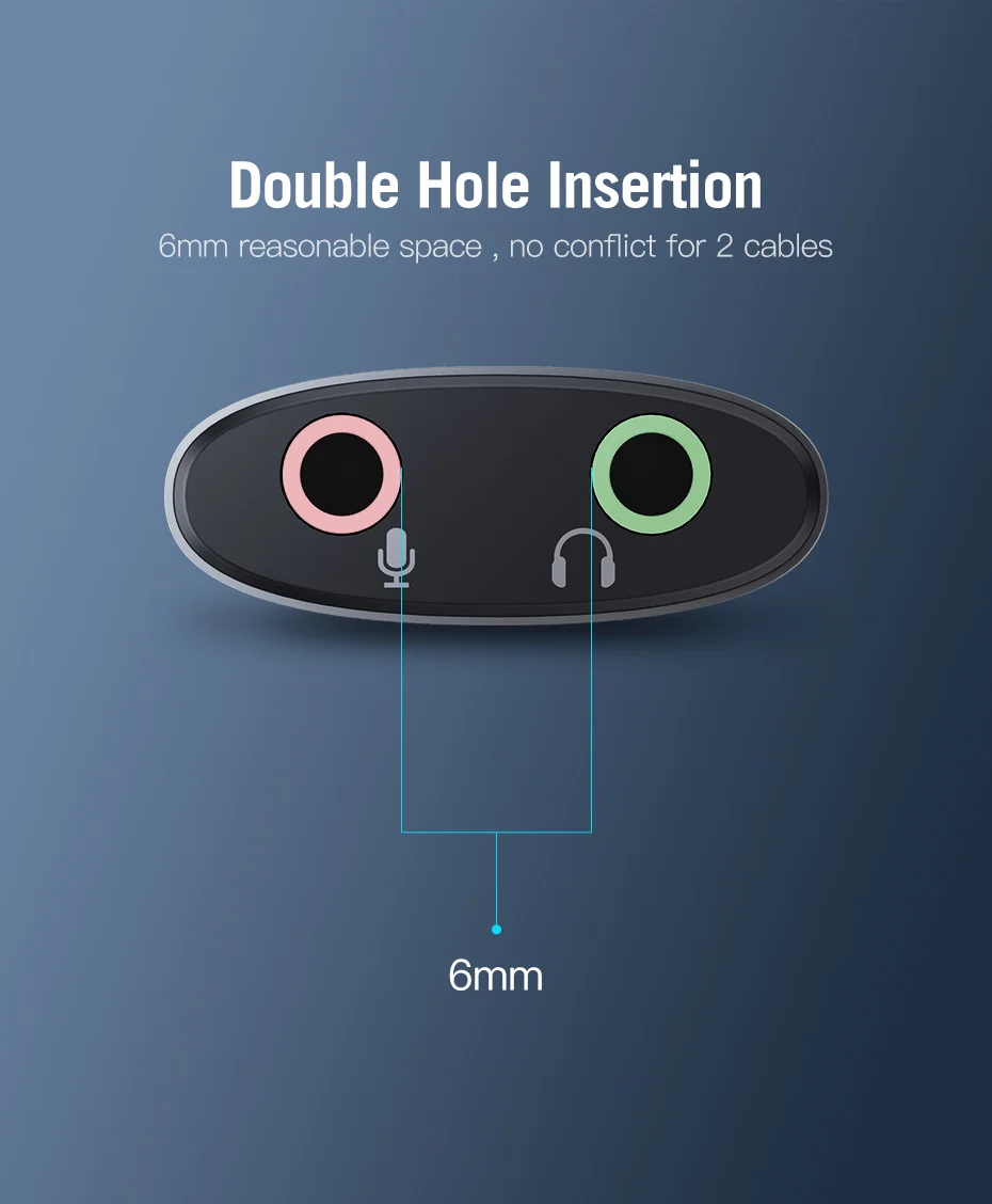 Vention USB внешняя звуковая карта 3,5 мм USB адаптер USB для микрофона динамик аудио интерфейс для Macbook ноутбука ПК USB звуковая карта