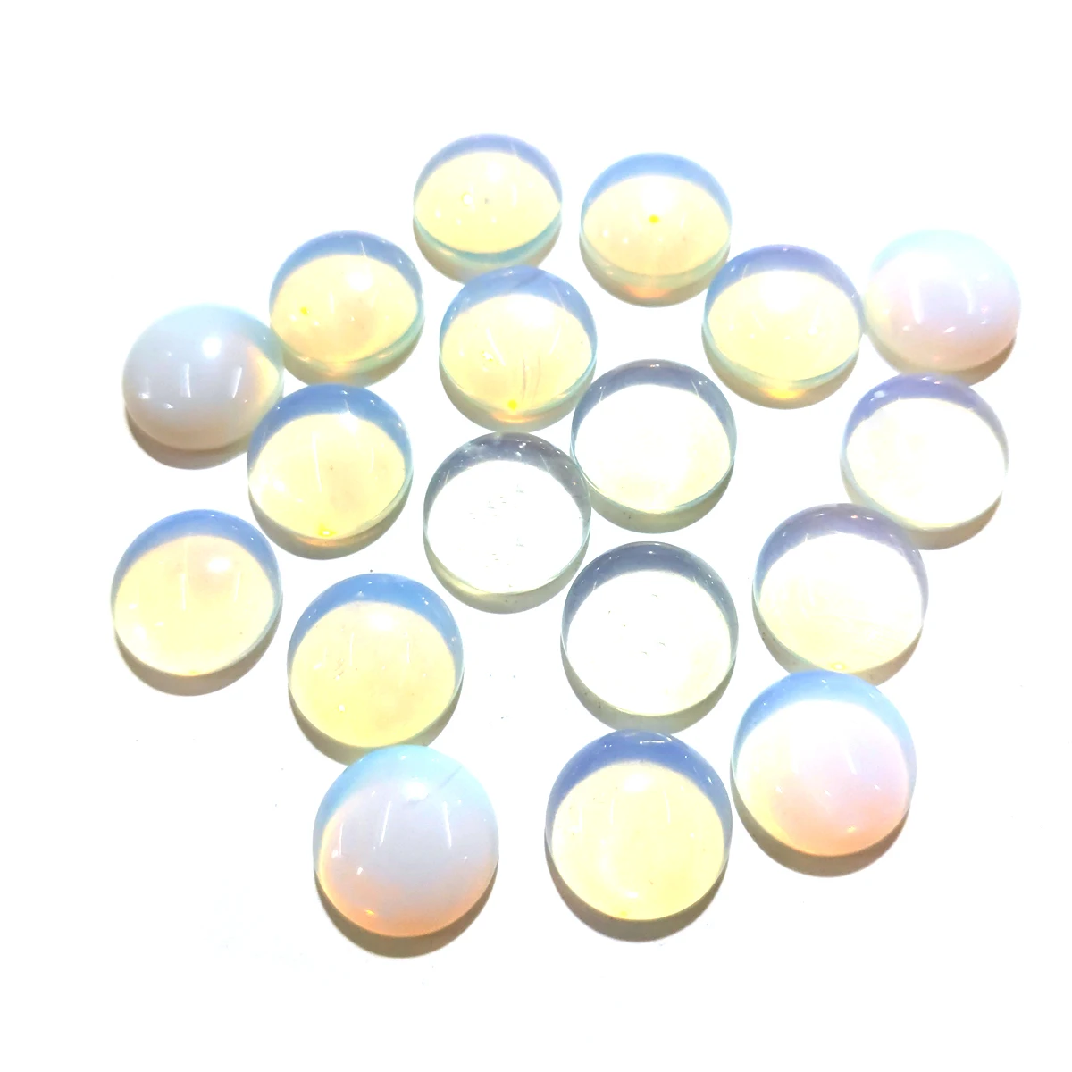 

20 PCS Opal Natural Stones Cabochon 6mm 8mm 10mm Round No Hole for Making Jewelry DIY