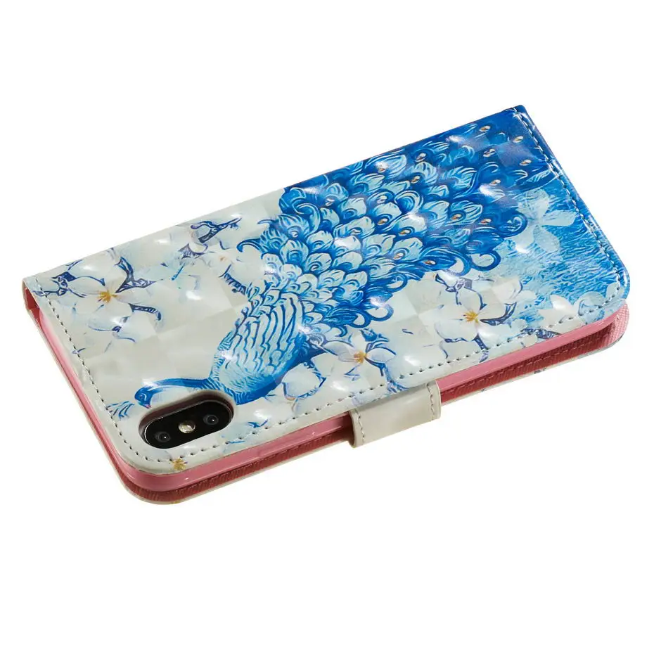 Роскошный чехол-книжка с 3D видением для iPhone X, XS, XR, XS, Max, в стиле книги, чехол для iPhone 5 5S se, 6, 6 S, 7, 8 Plus