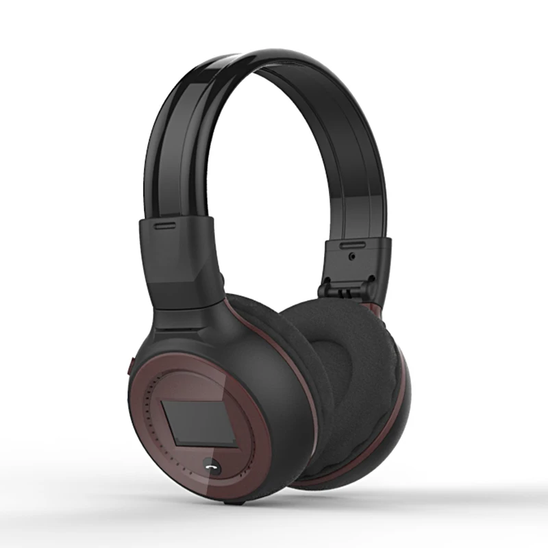 ZEALOT Bluetooth наушники с ЖК дисплеем экран складной стерео бас 3D беспроводная