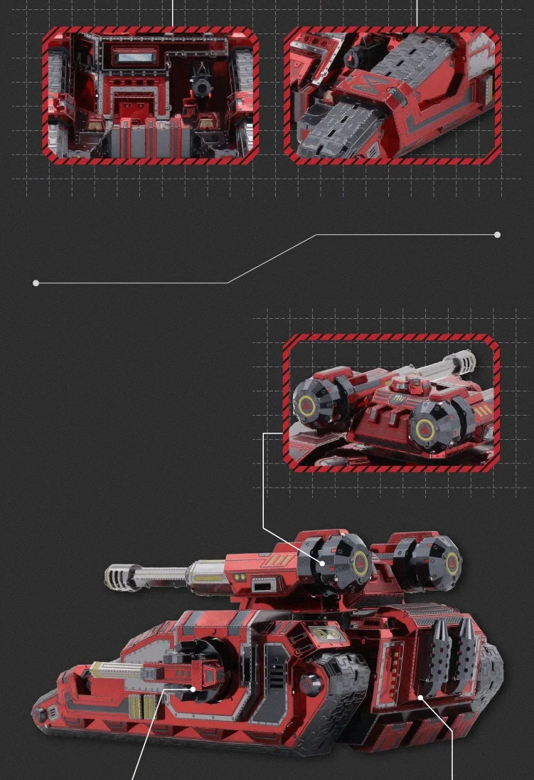 MU 3D металлическая головоломка галактика ремесло Танк модель YM-N061-C обучающая DIY 3D лазерная резка собрать головоломки игрушки для детей подарок