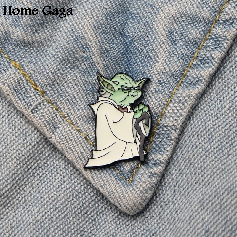 Homegaga милые персонажи йода мультфильм Вейдер цинковый галстук булавки броши для рюкзака, одежды для мужчин и женщин шляпа значки медали D1526