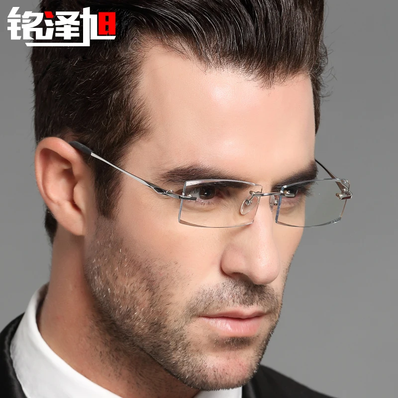 2017 очки без оправы с титановой оправой унисекс оправа для пресбиопии Ti Золотые