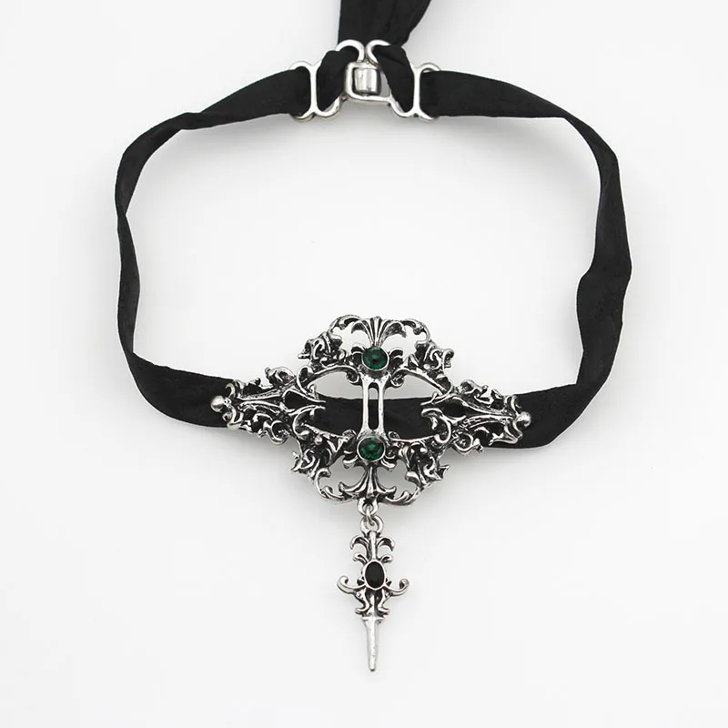 Модное ожерелье из фильма Дневники вампира готическое фэнтези Красный Крест