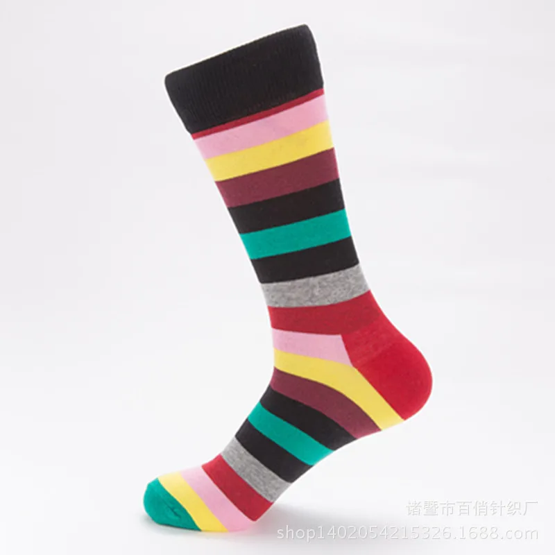 Spring and Autumn Happy Personality Stripes Socks | Женская одежда
