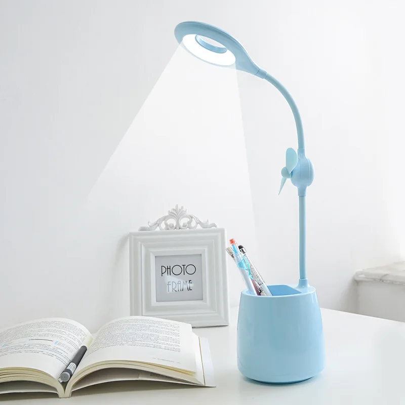 BRIGHTINWD новинка креативная usb лампа с зажимом для зарядки вентиляторами и